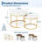 23.6/15.7 Inch Round Nesting Coffee Table Set of 2, Round Coffee Table for Living Room, Space Saving Nesting Tables with Faux Marble Top, Metal Frame, Adjustable Feet for Bedroom-1649302317