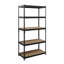 Étagère de rangement en acier thermolaqué noir mat à 5 niveaux avec tablettes HDF Ar Shelving-1390618737