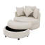Fauteuil demi-tonneau pivotant 360 ° avec repose-pieds et 4 coussins Accent-118014402