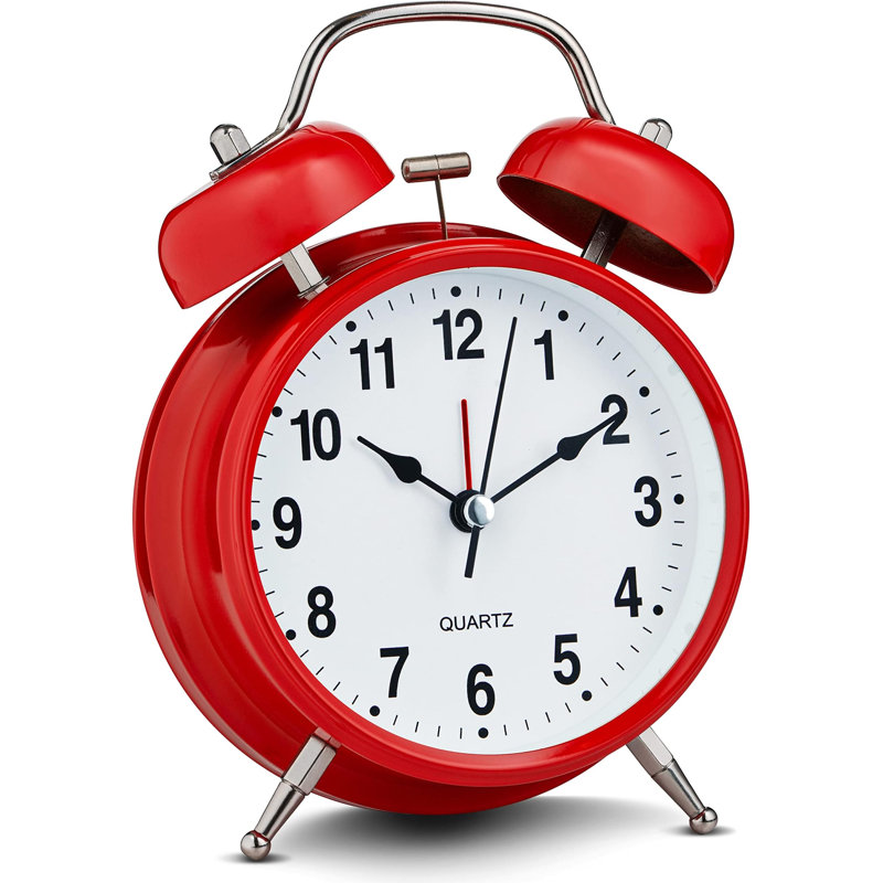 Peakeep Electric Tabletop Clock in Red with Alarm