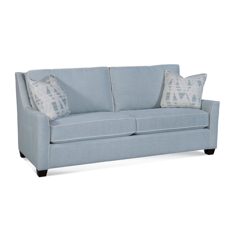 Huntley Sofa, Flax, Sunbrella Green Stripe; 6204-43