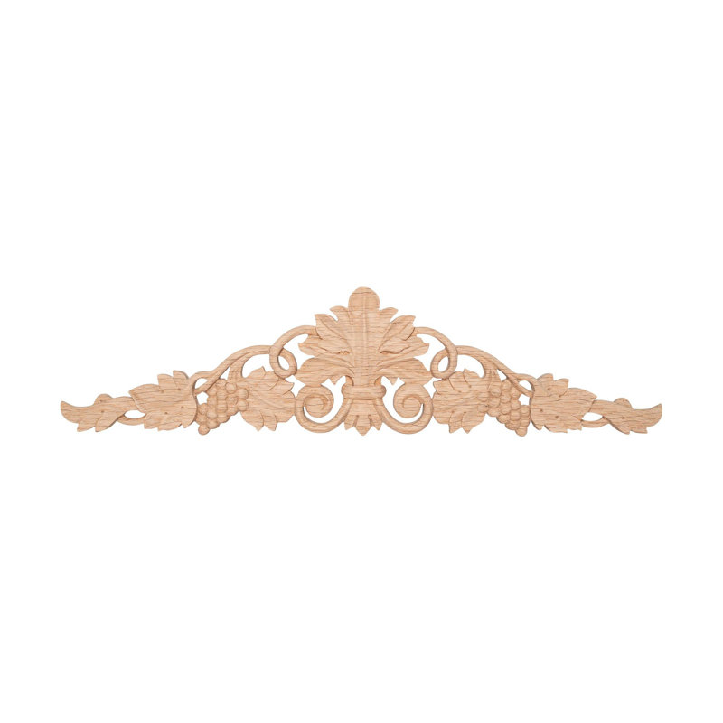 Applique en bois de vigne à finition bois massif 3-7 / 8 po x 16-1 / 8 po x 1/2 po, Chêne rouge
