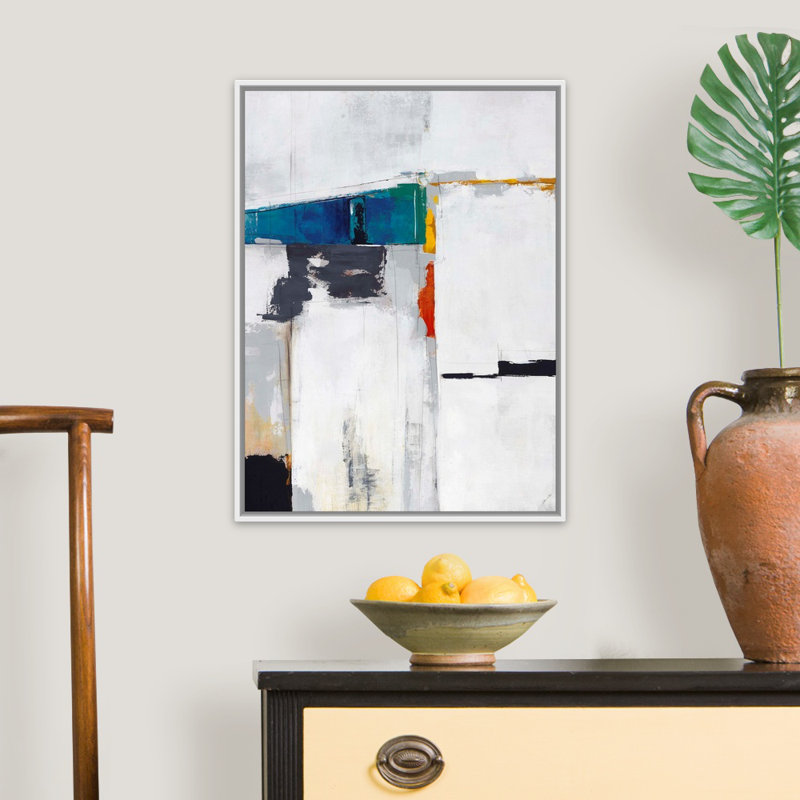 Reproduction d'art sur toile, Cadre flottant blanc, H 26 po x l 20 po x P 1,75 po