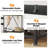 Parent-Child Industrial Hall Tree: Coat Rack Shoe Bench with Storage Cubbies, Hooks & Top Shelf-112623937