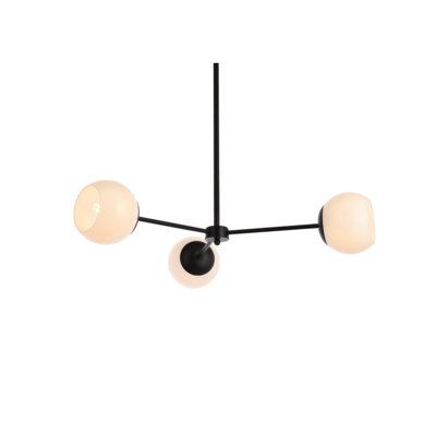 Lustre linéaire moderne Spoutnik à 3 lumières Caisha