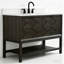 Meuble-lavabo de 48 po avec plateau en marbre d'ingénierie de 48 po