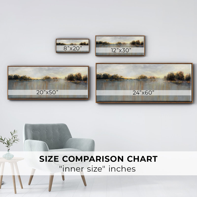 Rain at Dawn- Framed Canvas, 20" H x 50" W