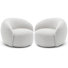 Light Gray Curved Swivel Barrel Chairs
