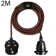Angelys Ceiling Pendant Fitting, E27 Lamp Holder 2M Plug In Pendant Light Cord, Fabric Cable 3 Pin Plug In With On/Off Switch Lighting Kit