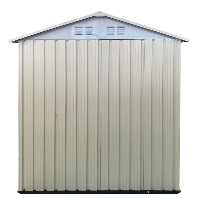 Outdoor Garden Shed 5ftx3ft With New Design In Cream White, Aluminum Alloy Frame For And Corrosion - , Ventilated To Keep Items Dry, Overlapping Wall Panels Protection, Comes Tools Manual Storage