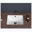 Lavabo de salle de bain rectangulaire en céramique blanche 14 "avec trop-plein Hewei