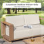 258.064cm Wide L-Shaped Wood Patio Sectional Set with Cushions