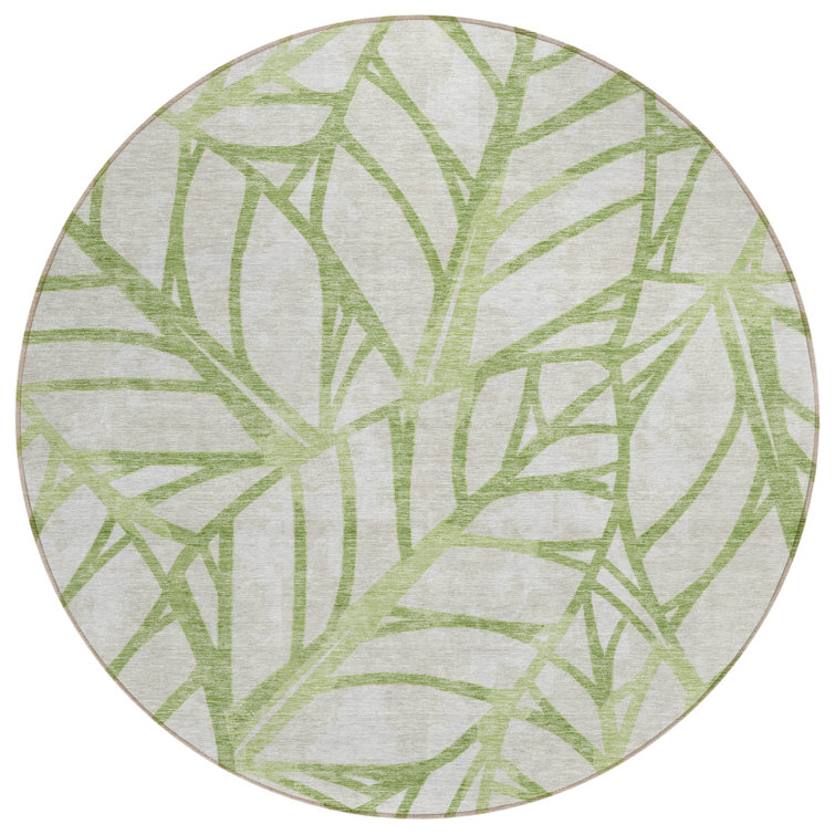 Neysa Washable Floral Indoor / Outdoor Rug