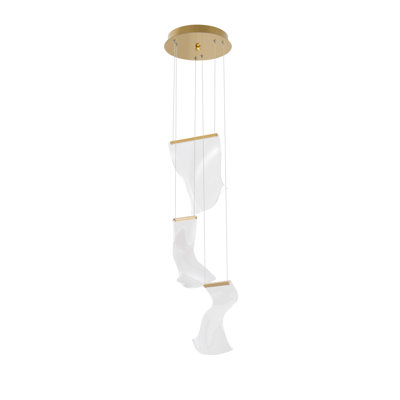 3 - Light Gold LED Cluster Pendant