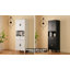 Grande armoire de salle de bain autoportante avec 1 tiroir, 2 armoires, 4 portes à fermeture douce, 2 tablettes réglables et un rangement ouvert-504635626