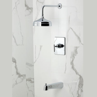 Robinet de baignoire et douche à pression équilibrée à poignée simple Kingston Brass Kingston