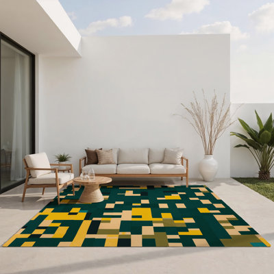 Tapis intérieur et extérieur Pixel Pastures