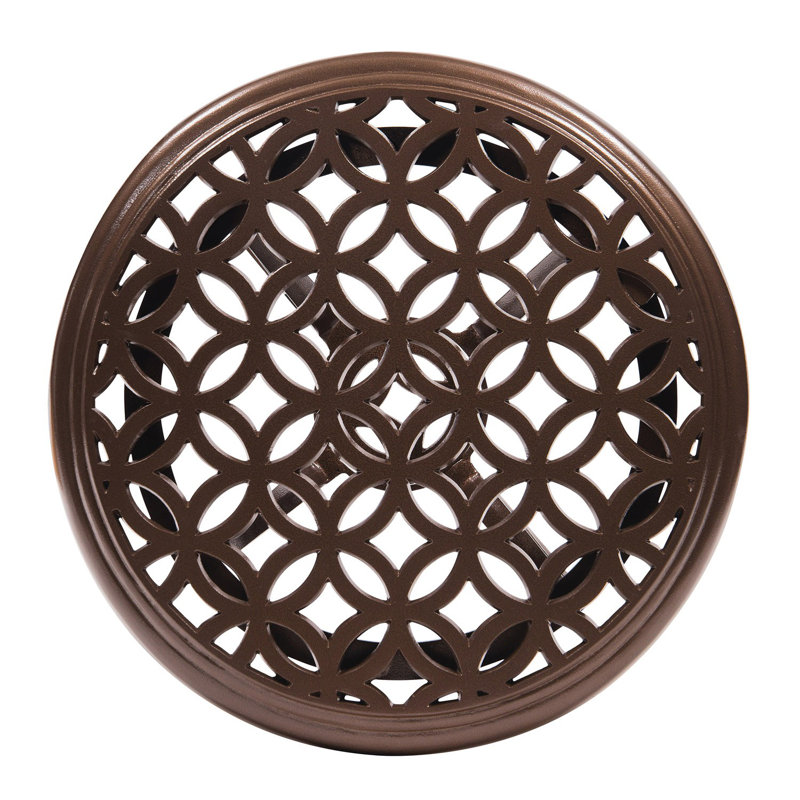 Casa Outdoor Round Side Table, Chestnut Brown