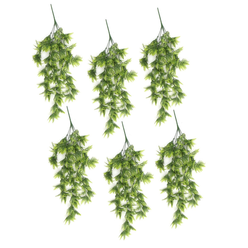 Multipack Hanging Plants Fire / UV Resistant 75cm Faux Fern Plant