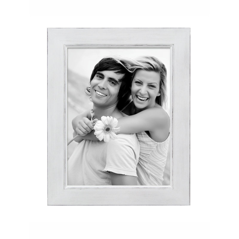 Rainville Wood Bevelled Picture Frame, White, 60cm H x 50cm W x 1.5cm D