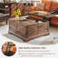 Table basse à plateau relevable Farmhouse, table carrée en bois avec rangement caché 36 po-95644606