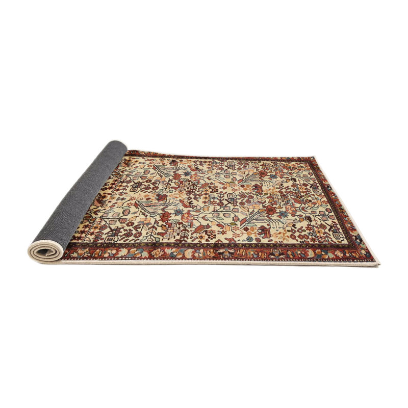 Tapis beige Southwestern, Rond 7 pi