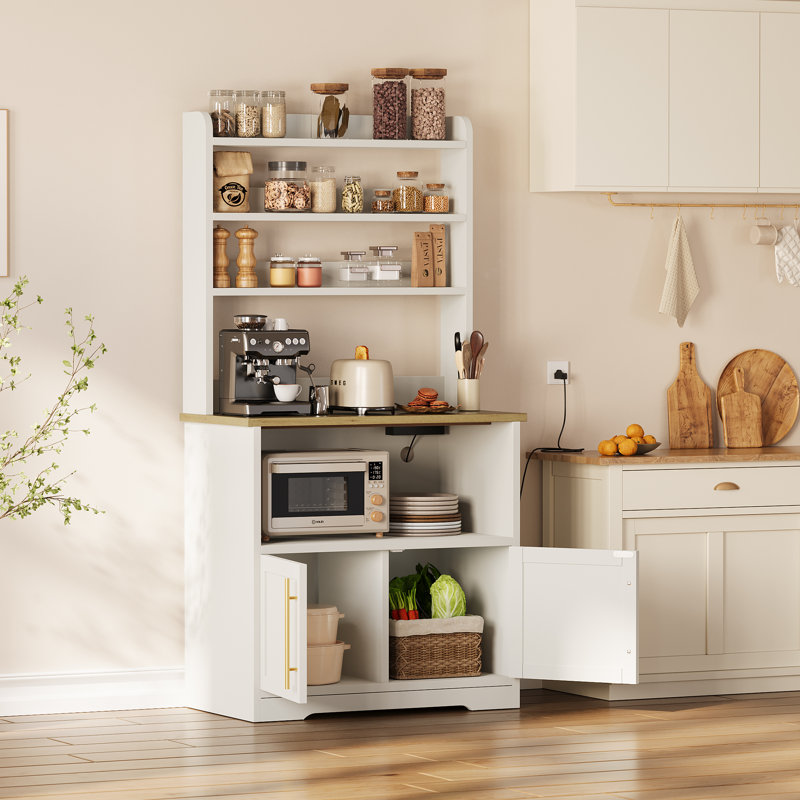 Étagère de rangement Bakers, Blanc / Doré