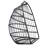 Egg Hanging Chair With Stand - Suspension Chain, Washable Cushion, 79.73 In Depth, For Garden And Outdoor Happy Time Rust Frame 350 Lbs Capacity, Fade-, Black + Gray, Patio