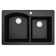 Karran Drop-in Quartz Composite 33'' X 22'' 1-Hole 60/40 Double Bowl Kitchen Sink