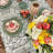Rectangle Tablecloth - Green White Floral Chintz-2032007909