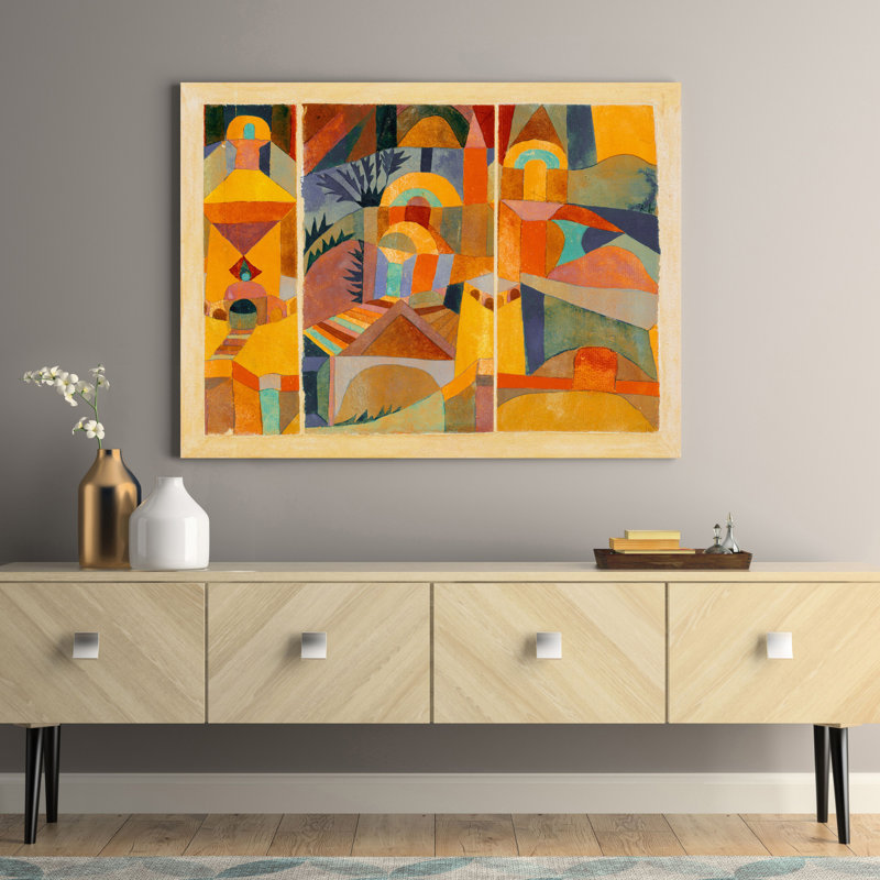 Temple Gardens by Paul Klee - Wrapped Canvas Painting, 60cm H x 80cm W x 4cm D