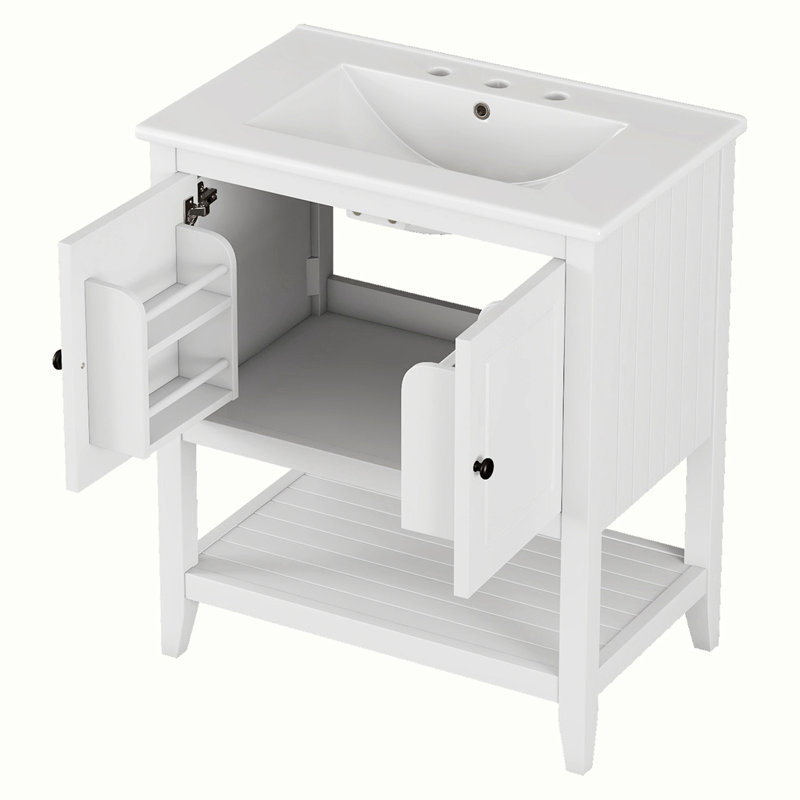 Meuble-lavabo moderne avec lavabo en céramique