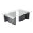 Modern Coffee Table with 100% Tempered Glass Top, Anthracite Color, 41.3 x 11.8 x 25.6 inches | Durable 100% Melamine Coated Particle Board Frame, Perfect for Stylish Living Rooms & Contemporary Decor-923623532