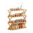 4 Tiers 16 Pairs Bamboo Folding Shoe Rack, Storage Organizer Stand for Entryway, Installation-Free