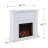 Mastrangelo 45.5'' W White Electric Fireplace with 4700 BTU