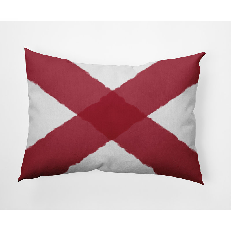 X Marks The Spot Outdoor Rectangular Pillow Cover & Insert, Red