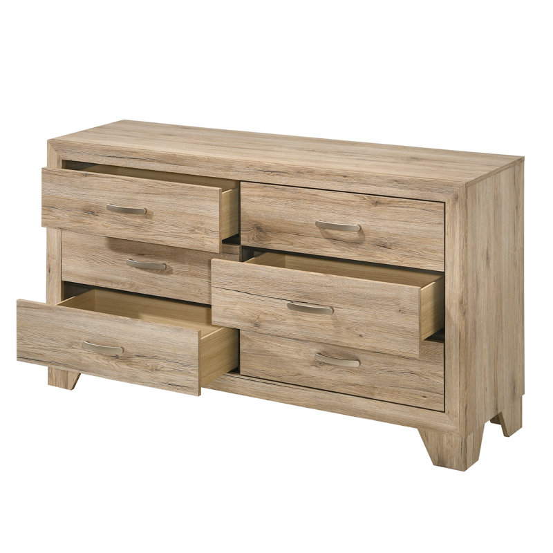 Ilmie Commode double 6 tiroirs avec miroir