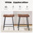 Faux Leather Tufted Counter Stools Set of 12,Yellow Brown-1716378381-1716378374