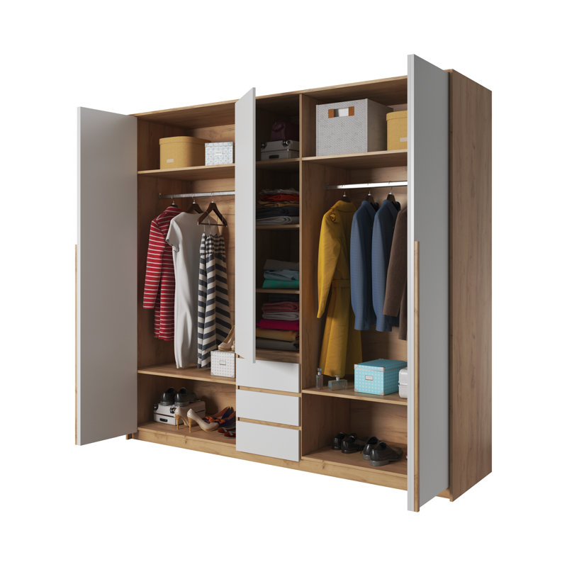 Aayaan 3 Door Manufactured Wood Wardrobe