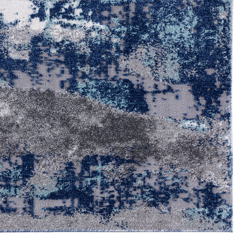 Tapis bleu Doland, Tapis de couloir 2 pi x 7 pi