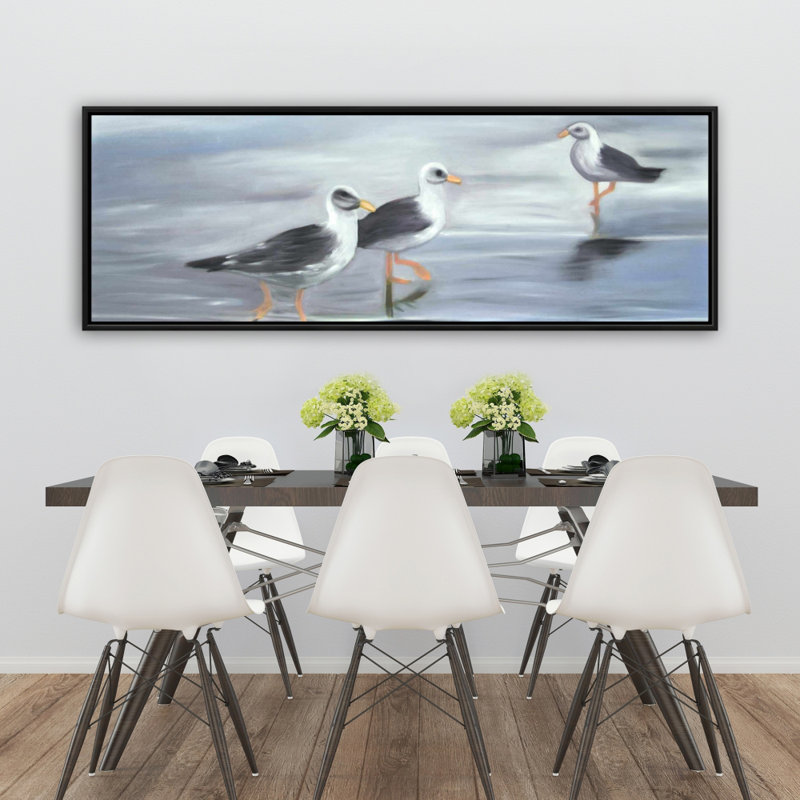 «Three Gulls» sur toile, H 20 po x l 60 po
