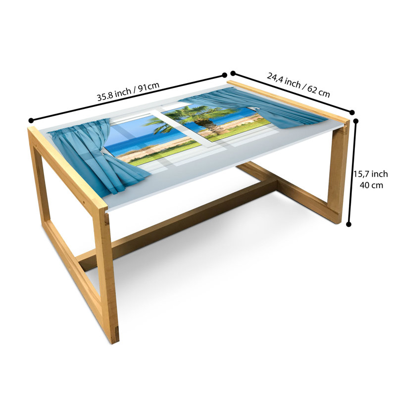 Hedie Sled Coffee Table, 40cm H x 91cm W x 62cm D