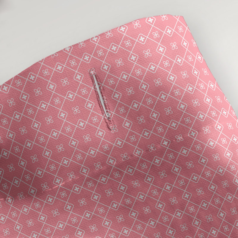 Rideau de douche simple Katelyn Elizabeth, Corail