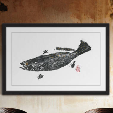 Speckled Trout Framed Painting Print, Size: 45 inch x 30 inch