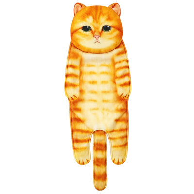 Bath TowelsCats Hand Towel Realistic Circular Face Cats Cute Simulation Orange Cats Microfiber Printed Thick Towel