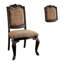 Chaise d'appoint rembourrée en cerisier brun Akiria