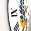 Forme élémentaire avec feuilles abstraites - horloge murale moderne-60327268