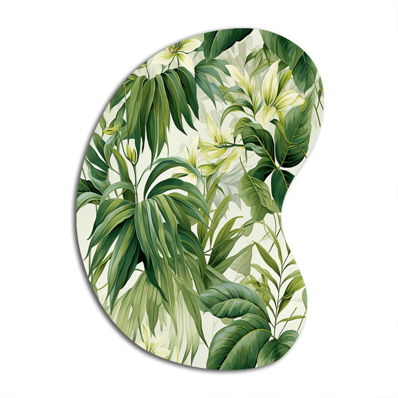 Corwen - Art mural en métal plantes asymétriques, sculpture murale en métal de forme irrégulière, H 31 po x l 22 po