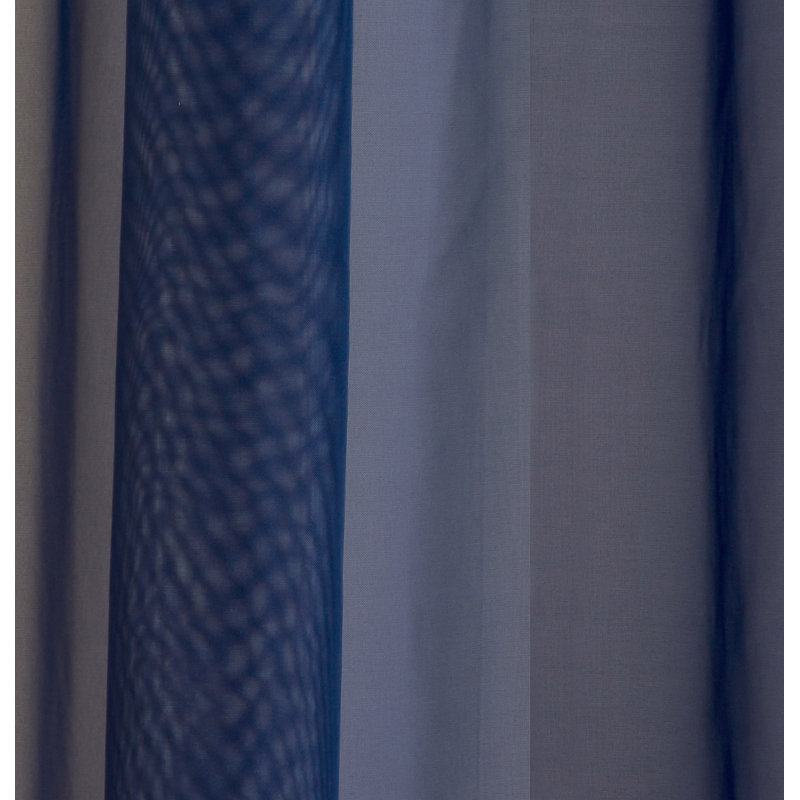 Roiann Sheer Curtain Pair, 145cm Width x 122cm Drop, Navy
