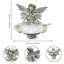 Statue d'ange féerique de jardin multifonctionnelle en résine avec plateau en forme de feuille, mangeoire à oiseaux et plateau décoratif pour une utilisation intérieure et extérieure